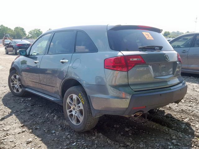 2HNYD28248H002764 - 2008 ACURA MDX GRAY photo 3