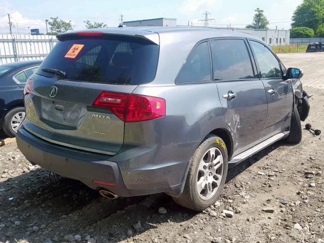 2HNYD28248H002764 - 2008 ACURA MDX GRAY photo 4