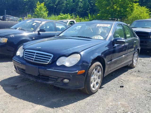 WDBRF92H56F805199 - 2006 MERCEDES-BENZ C 280 4MAT BLUE photo 2