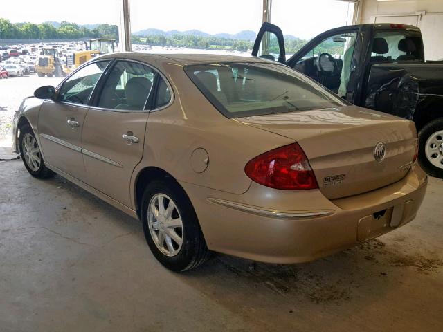 2G4WD532551264363 - 2005 BUICK LACROSSE C GOLD photo 3