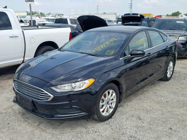 3FA6P0G72HR140769 - 2017 FORD FUSION S BLACK photo 2