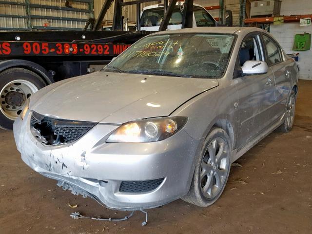 JM1BK323971694347 - 2007 MAZDA 3 S SILVER photo 2