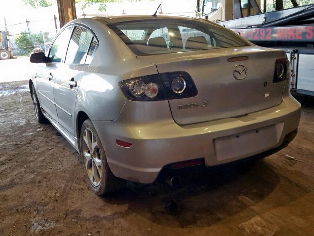 JM1BK323971694347 - 2007 MAZDA 3 S SILVER photo 3