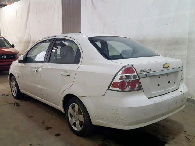 KL1TD56E19B321569 - 2009 CHEVROLET AVEO LS WHITE photo 3