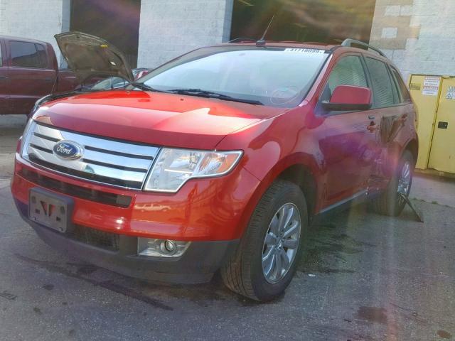 2FMDK4JC6ABB52470 - 2010 FORD EDGE SEL RED photo 2