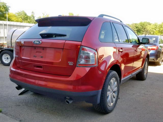 2FMDK4JC6ABB52470 - 2010 FORD EDGE SEL RED photo 4