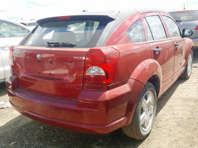 1B3HB48B68D531591 - 2008 DODGE CALIBER SX RED photo 4