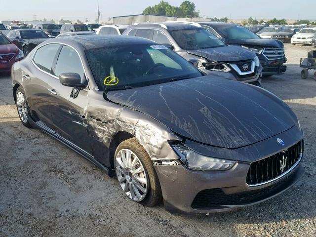 ZAM57XSA2E1086165 - 2014 MASERATI GHIBLI GRAY photo 1