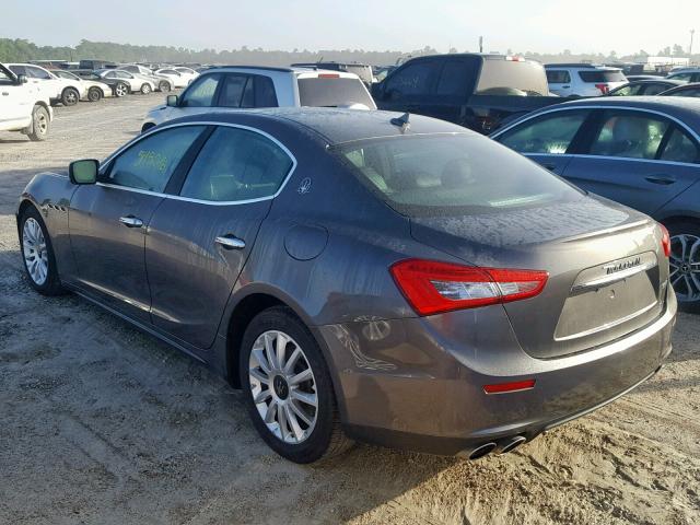 ZAM57XSA2E1086165 - 2014 MASERATI GHIBLI GRAY photo 3