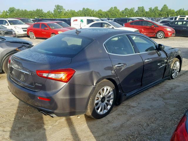 ZAM57XSA2E1086165 - 2014 MASERATI GHIBLI GRAY photo 4