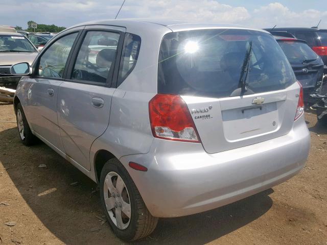 KL1TD66677B794629 - 2007 CHEVROLET AVEO BASE Gümüş foto 3