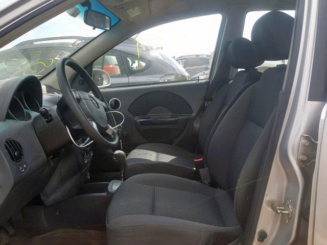 KL1TD66677B794629 - 2007 CHEVROLET AVEO BASE Gümüş foto 5
