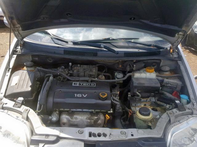 KL1TD66677B794629 - 2007 CHEVROLET AVEO BASE Gümüş foto 7