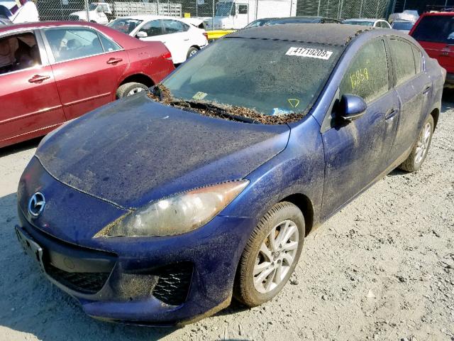 JM1BL1V83D1714001 - 2013 MAZDA 3 I BLUE photo 2