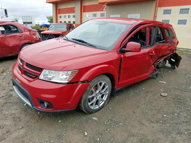 3C4PDDEG3DT518919 - 2013 DODGE JOURNEY R/ RED photo 2