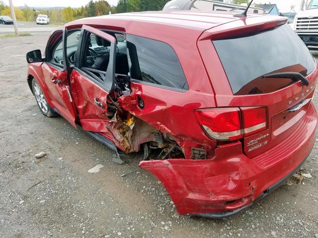 3C4PDDEG3DT518919 - 2013 DODGE JOURNEY R/ RED photo 3