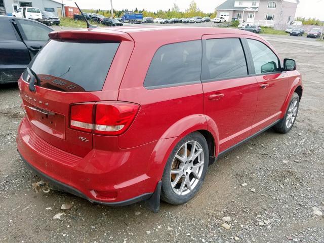 3C4PDDEG3DT518919 - 2013 DODGE JOURNEY R/ RED photo 4