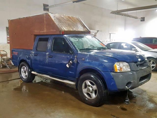 1N6ED27Y81C382177 - 2001 NISSAN FRONTIER C BLUE photo 1