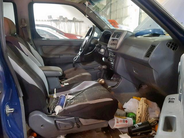 1N6ED27Y81C382177 - 2001 NISSAN FRONTIER C BLUE photo 5