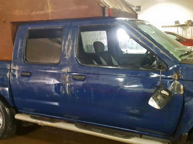 1N6ED27Y81C382177 - 2001 NISSAN FRONTIER C BLUE photo 9