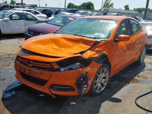 1C3CDFBA8DD321281 - 2013 DODGE DART SXT ORANGE photo 2