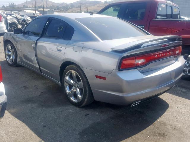 2C3CDXHG0EH100635 - 2014 DODGE CHARGER SX SILVER photo 3