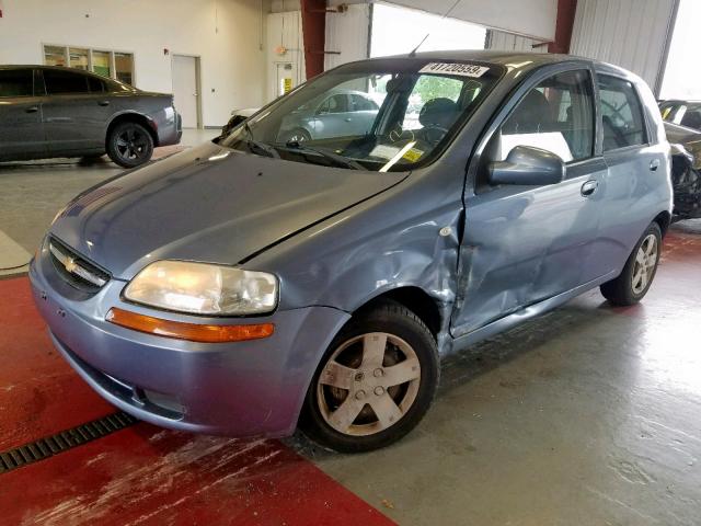 KL1TD66687B725836 - 2007 CHEVROLET AVEO BASE Mavi foto 2