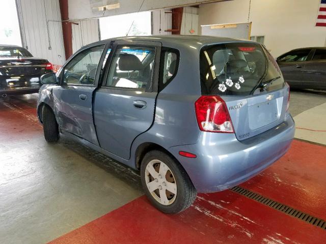 KL1TD66687B725836 - 2007 CHEVROLET AVEO BASE Mavi foto 3
