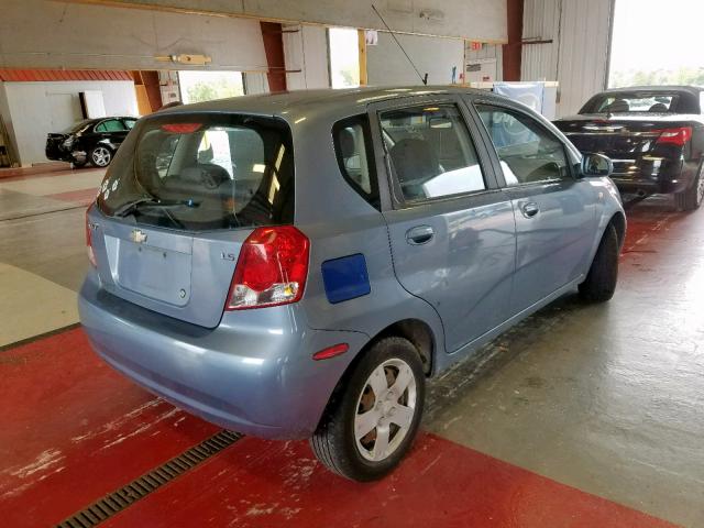 KL1TD66687B725836 - 2007 CHEVROLET AVEO BASE Mavi foto 4