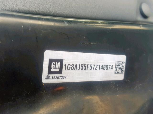 1G8AJ55F57Z148074 - 2007 SATURN ION LEVEL BLACK photo 10
