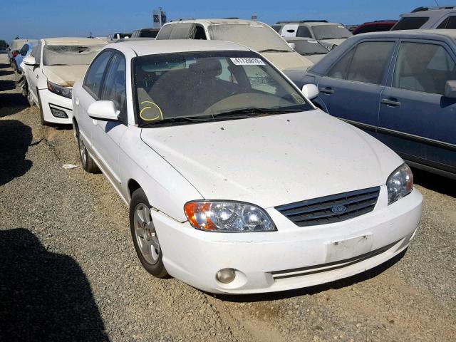 KNAFB121835243303 - 2003 KIA SPECTRA BA WHITE photo 1