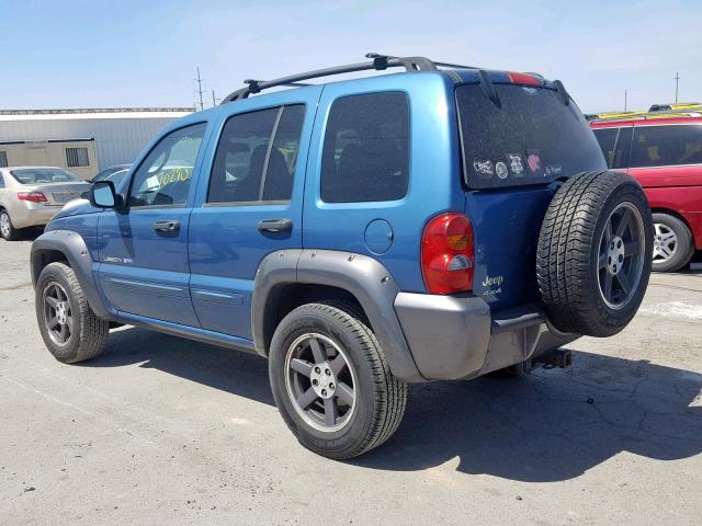 1J4GL48K63W670733 - 2003 JEEP LIBERTY SP BLUE photo 3