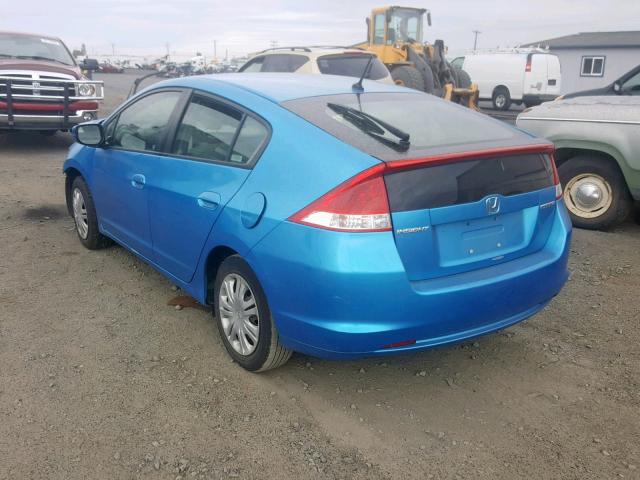 JHMZE2H54AS032278 - 2010 HONDA INSIGHT LX BLUE photo 3