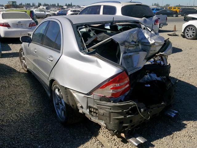 WDBRF76J55F698574 - 2005 MERCEDES-BENZ C 55 AMG SILVER photo 3