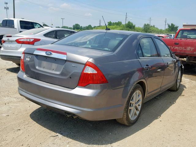 3FAHP0JA5BR263289 - 2011 FORD FUSION SEL SILVER photo 4