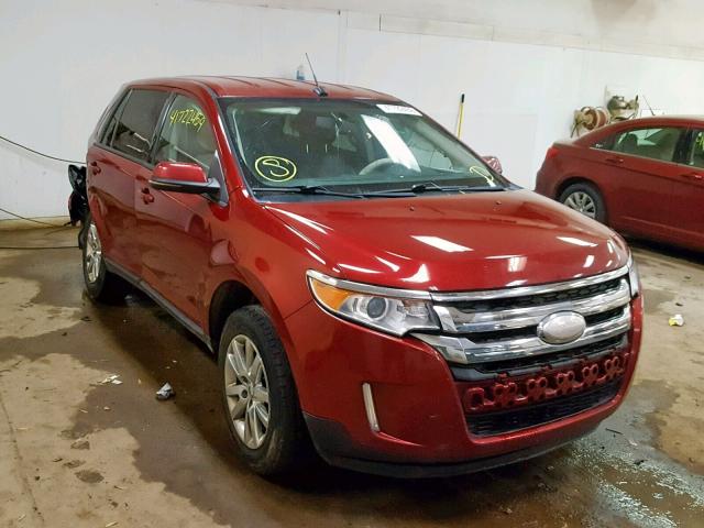 2FMDK4JC0DBB29402 - 2013 FORD EDGE SEL RED photo 1