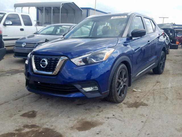 3N1CP5CU0KL525976 - 2019 NISSAN KICKS S BLUE photo 2