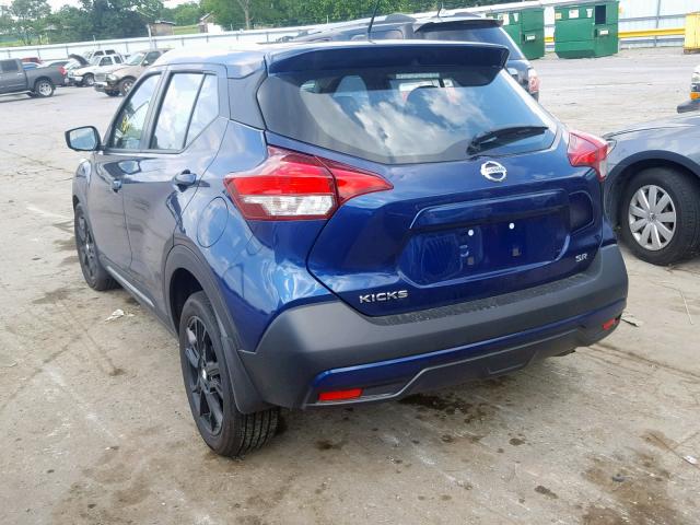 3N1CP5CU0KL525976 - 2019 NISSAN KICKS S BLUE photo 3