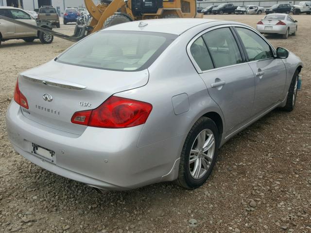 JN1CV6AR1BM354493 - 2011 INFINITI G37 SILVER photo 4