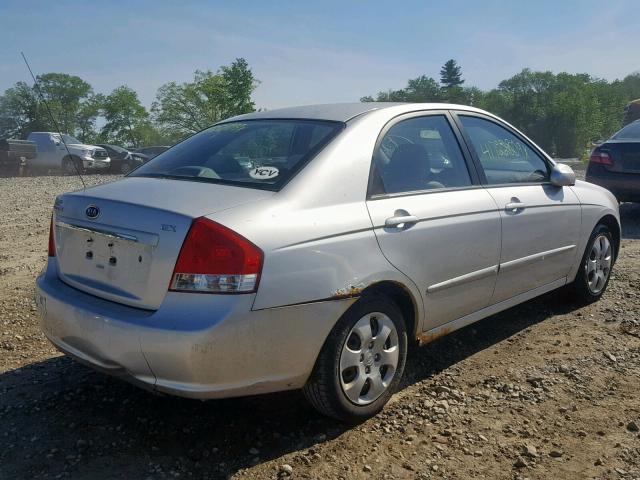 KNAFE121385502973 - 2008 KIA SPECTRA EX SILVER photo 4