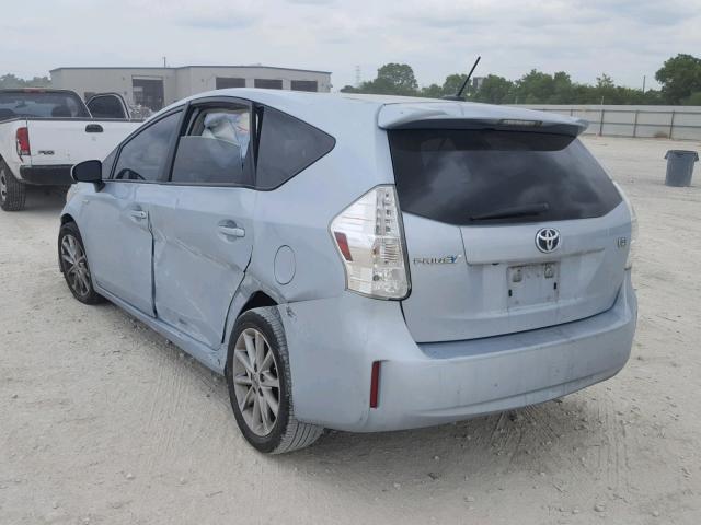 JTDZN3EU6C3098332 - 2012 TOYOTA PRIUS V TEAL photo 3