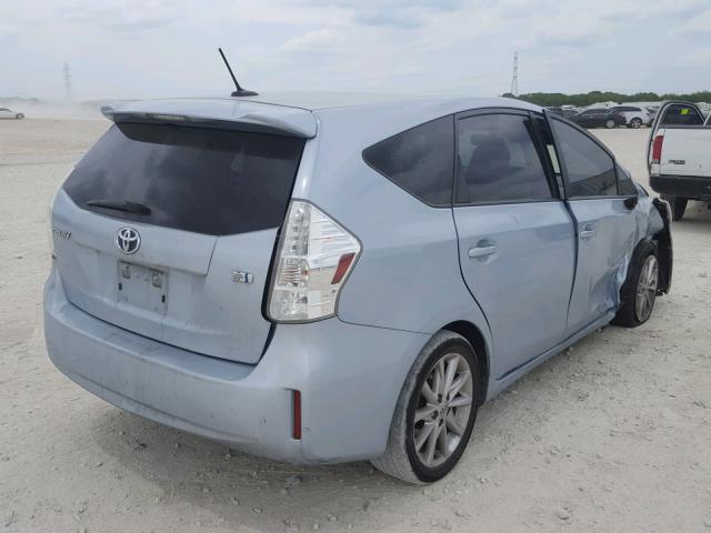 JTDZN3EU6C3098332 - 2012 TOYOTA PRIUS V TEAL photo 4