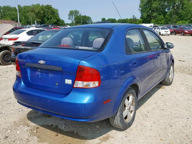 KL1TG56676B548356 - 2006 CHEVROLET AVEO LT BLUE photo 4