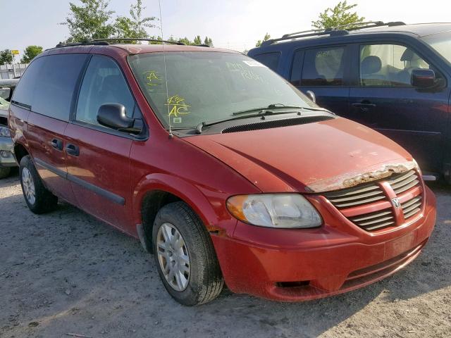 1D4GP25R15B275288 - 2005 DODGE CARAVAN SE RED photo 1