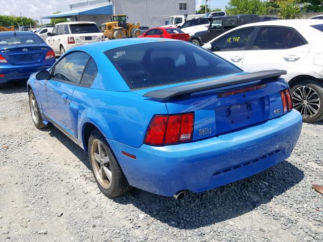 1FAFP42R53F428677 - 2003 FORD MUSTANG MA BLUE photo 3
