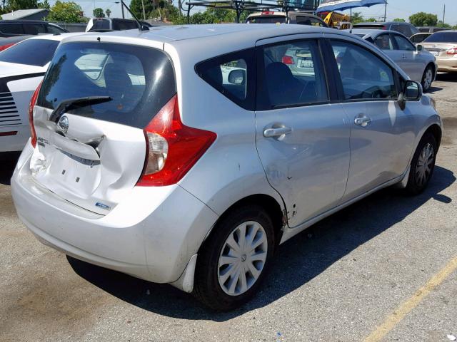 3N1CE2CP9EL432411 - 2014 NISSAN VERSA NOTE SILVER photo 4