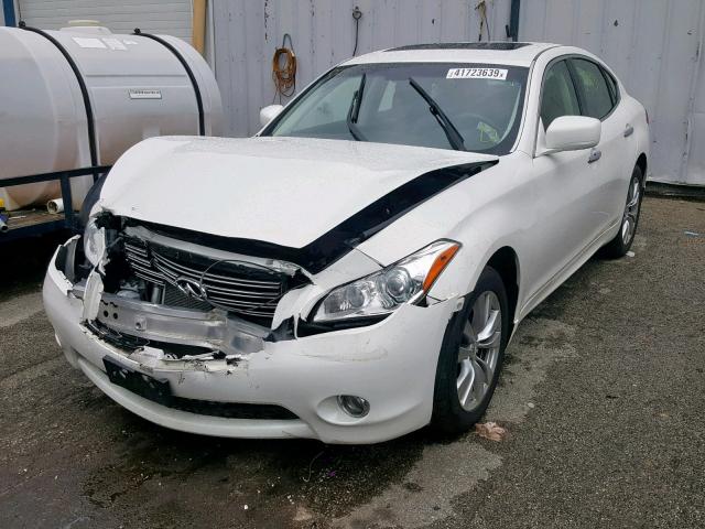 JN1BY1AR8DM604627 - 2013 INFINITI M37 X WHITE photo 2