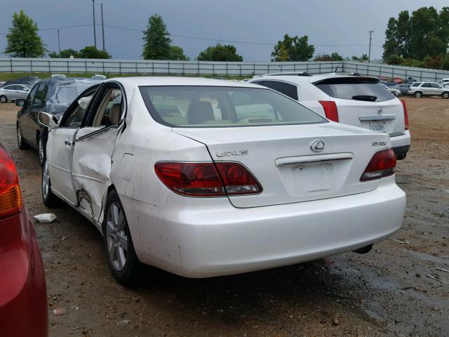 JTHBA30G455136211 - 2005 LEXUS ES 330 WHITE photo 3