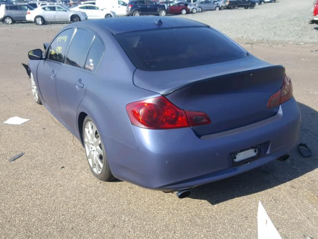 JN1CV6AR2CM973153 - 2012 INFINITI G37 BLUE photo 3