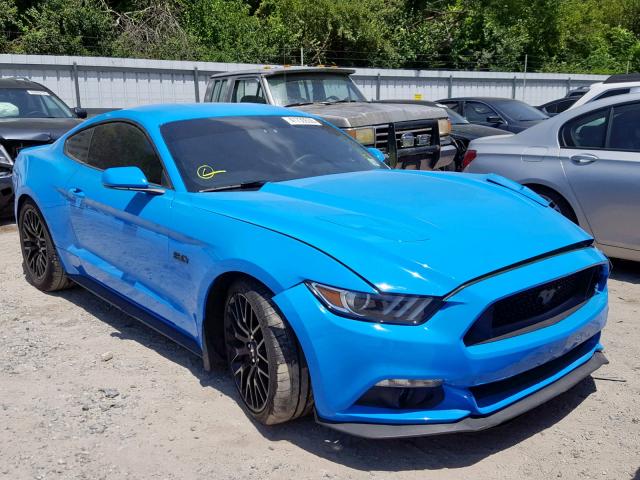 1FA6P8CF8H5328081 - 2017 FORD MUSTANG GT BLUE photo 1